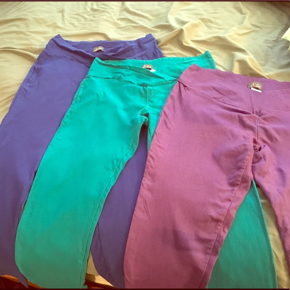 Three Form Fitting Stretch Pants